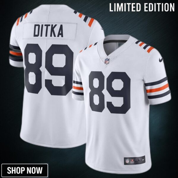 Mike Ditka Chicago Bears 2019 Alternate Classic Retired Player Limited Jersey - White Nfl