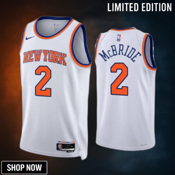 Miles Mcbride 2 New York Knicks White Jersey -23 Association Edition Swingman