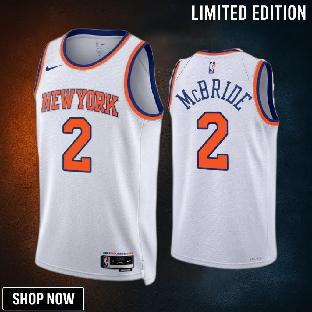 Miles Mcbride 2 New York Knicks White Jersey -23 Association Edition Swingman