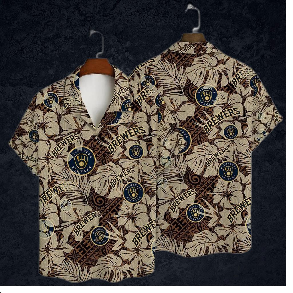 Milwaukee Brewers Tropical Vibes Hawaiian Shirt