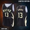 Milwaukee Bucks 13 Jordan Nwora Statement Edition Men Jersey -23 Fast Break Black
