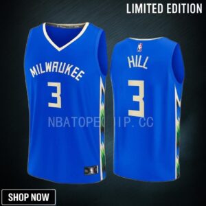 Milwaukee Bucks George Hill 3 City Edition Jersey -23 Fastbreak Royal