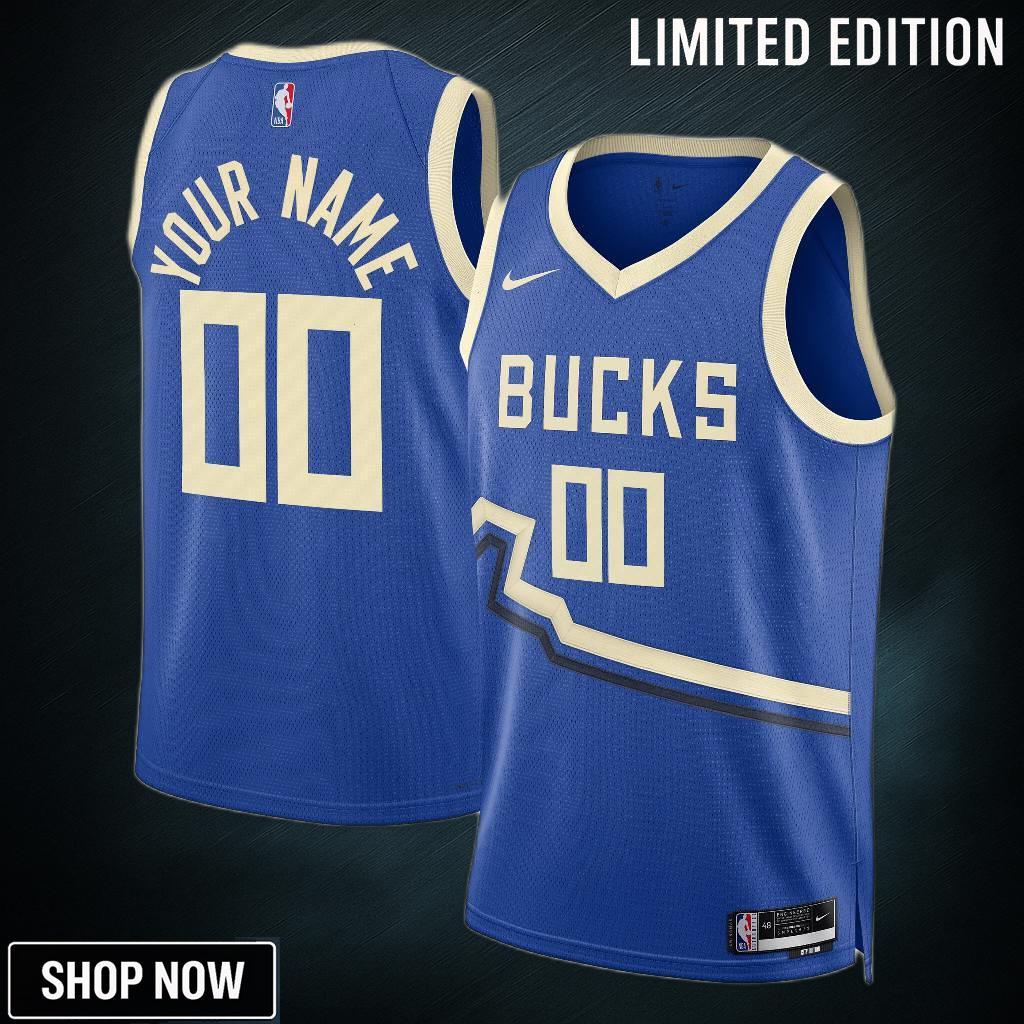 Milwaukee Bucks Nike City Edition Swingman Jersey - Custom Unisex
