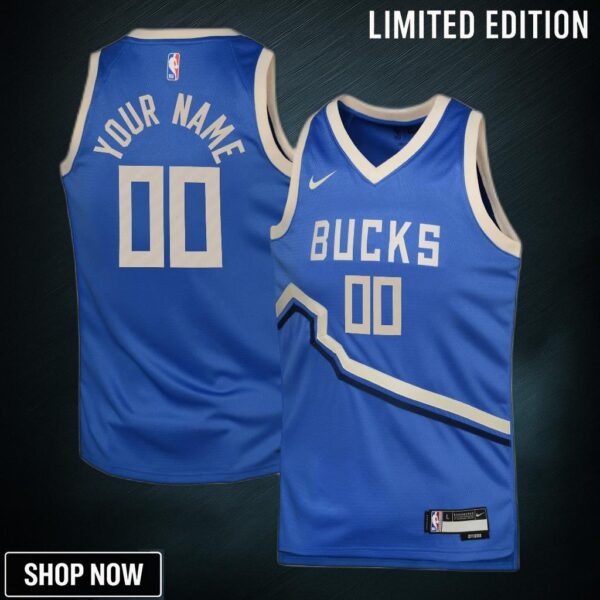 Milwaukee Bucks Nike City Edition Swingman Jersey - Custom Youth