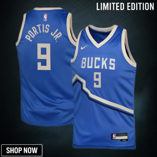 Milwaukee Bucks Nike City Edition Swingman Jersey - Royal Bobby Portis Jr. Youth