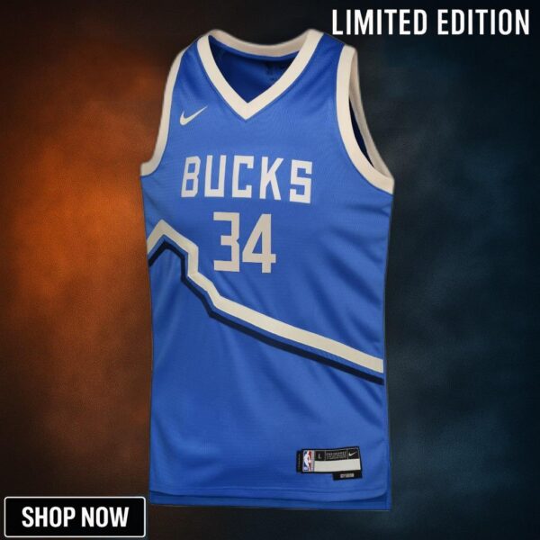 Milwaukee Bucks Nike City Edition Swingman Jersey - royal - Giannis Antetokounmpo Youth