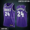 Milwaukee Bucks Pat Connaughton 24 -23 Classic Edition Purple Jersey