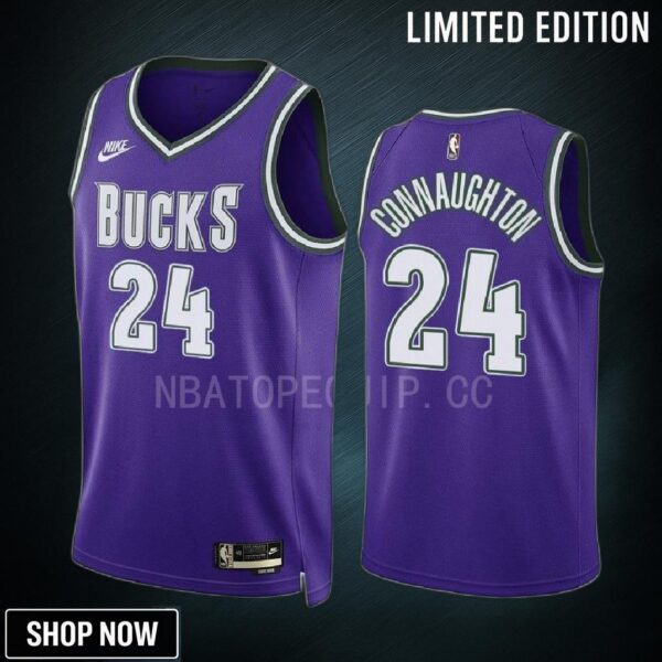 Milwaukee Bucks Pat Connaughton 24 -23 Classic Edition Purple Jersey