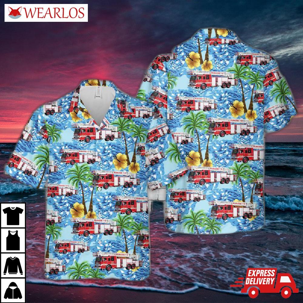 Milwaukee Fire Department In Wisconsin Hawaiian Shirt