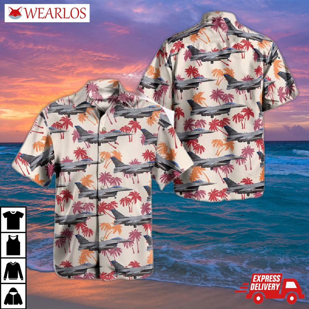 Minnesota Air National Guard 148th Fighter Wing Lockheed Martin F-16cm Fighting Falcon Hawaiian Shirt