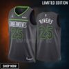 Minnesota Timberwolves Austin Rivers 25 -23 Statement Edition Anthracite Men Jersey Swingman