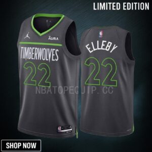 Minnesota Timberwolves C.j. Elleby 22 -23 Statement Edition Anthracite Men Jersey Swingman