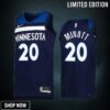Minnesota Timberwolves Josh Minott 20 -23 Icon Edition Navy Jersey Swingman