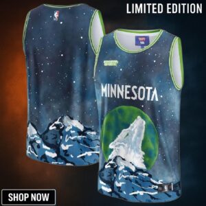 Minnesota Timberwolves & Kidsuper Studios Unisex Hometown Jersey - Blue