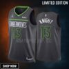 Minnesota Timberwolves Nathan Knight 13 -23 Statement Edition Anthracite Men Jersey Swingman