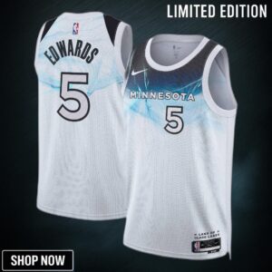 Minnesota Timberwolves Nike City Edition Swingman Jersey - White Anthony Edwards Unisex