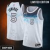 Minnesota Timberwolves Nike City Edition Swingman Jersey - White Anthony Edwards Unisex