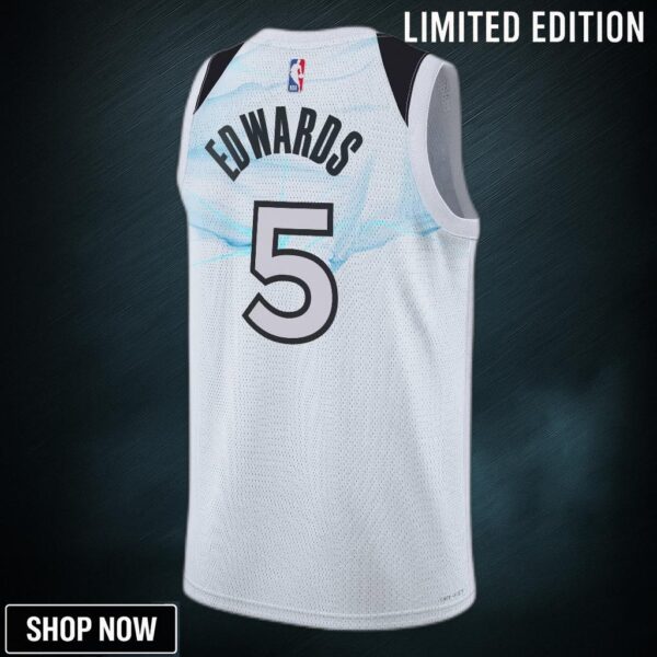 Minnesota Timberwolves Nike City Edition Swingman Jersey - White Anthony Edwards Unisex