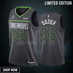 Minnesota Timberwolves P.j. Dozier 35 -23 Statement Edition Anthracite Men Jersey Swingman
