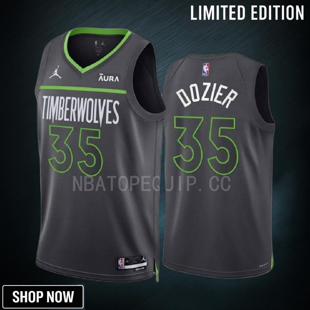 Minnesota Timberwolves P.j. Dozier 35 -23 Statement Edition Anthracite Men Jersey Swingman