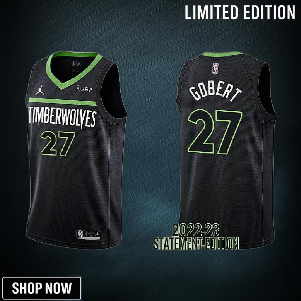 Minnesota Timberwolves Rudy Gobert 27 Black -23 Statement Edition Men Jersey