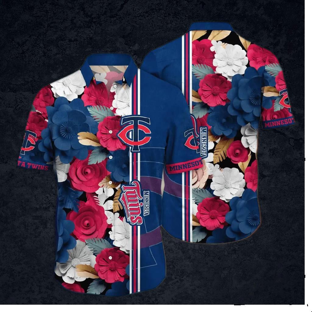 Minnesota Twins Floral Pride Hawaiian Shirt