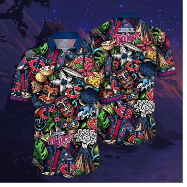 Minnesota Twins Tiki Heritage Hawaiian Shirt