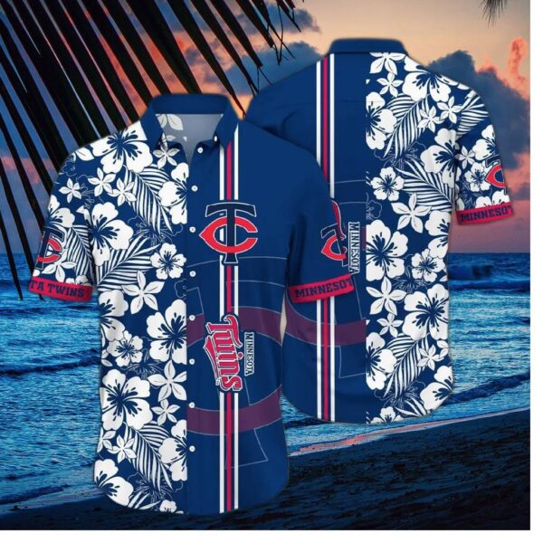 Minnesota Twins Tropical Blossom Hawaiian Shirt