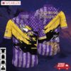 Minnesota Vikings Bold Stripes Hawaiian Shirt