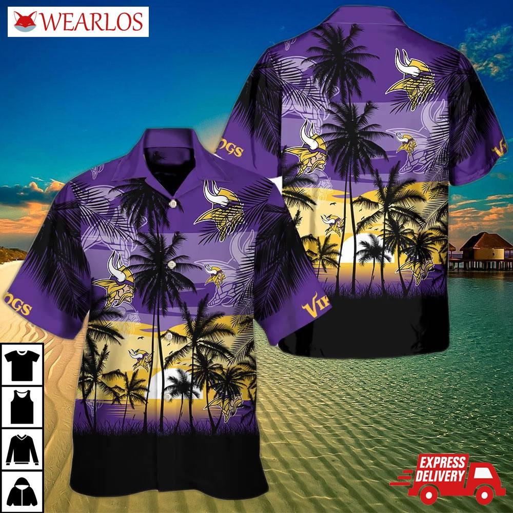 Minnesota Vikings Sunset Escape Hawaiian Shirt