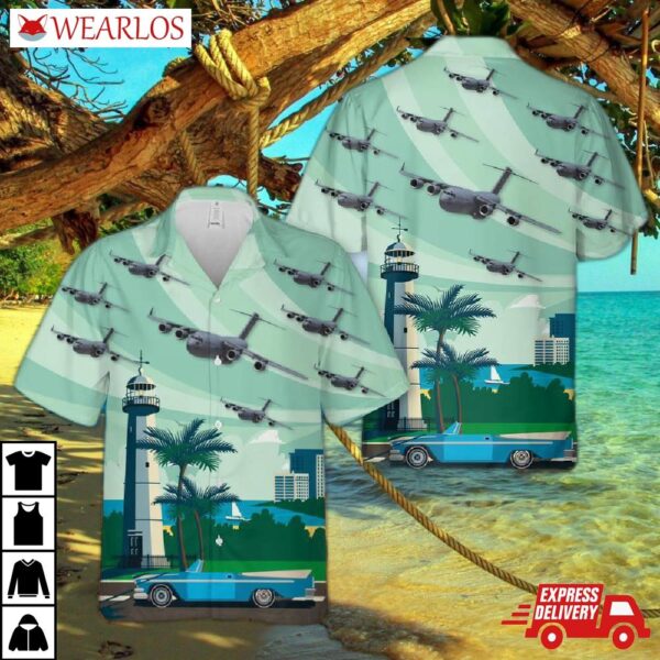 Mississippi Air National Guard 172nd Wing C-17 Globemaster 3D Hawaiian Shirt
