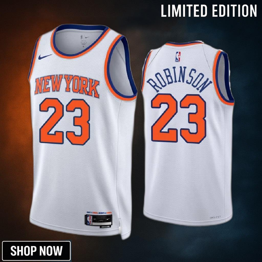 Mitchell Robinson 23 New York Knicks White Jersey -23 Association Edition Swingman