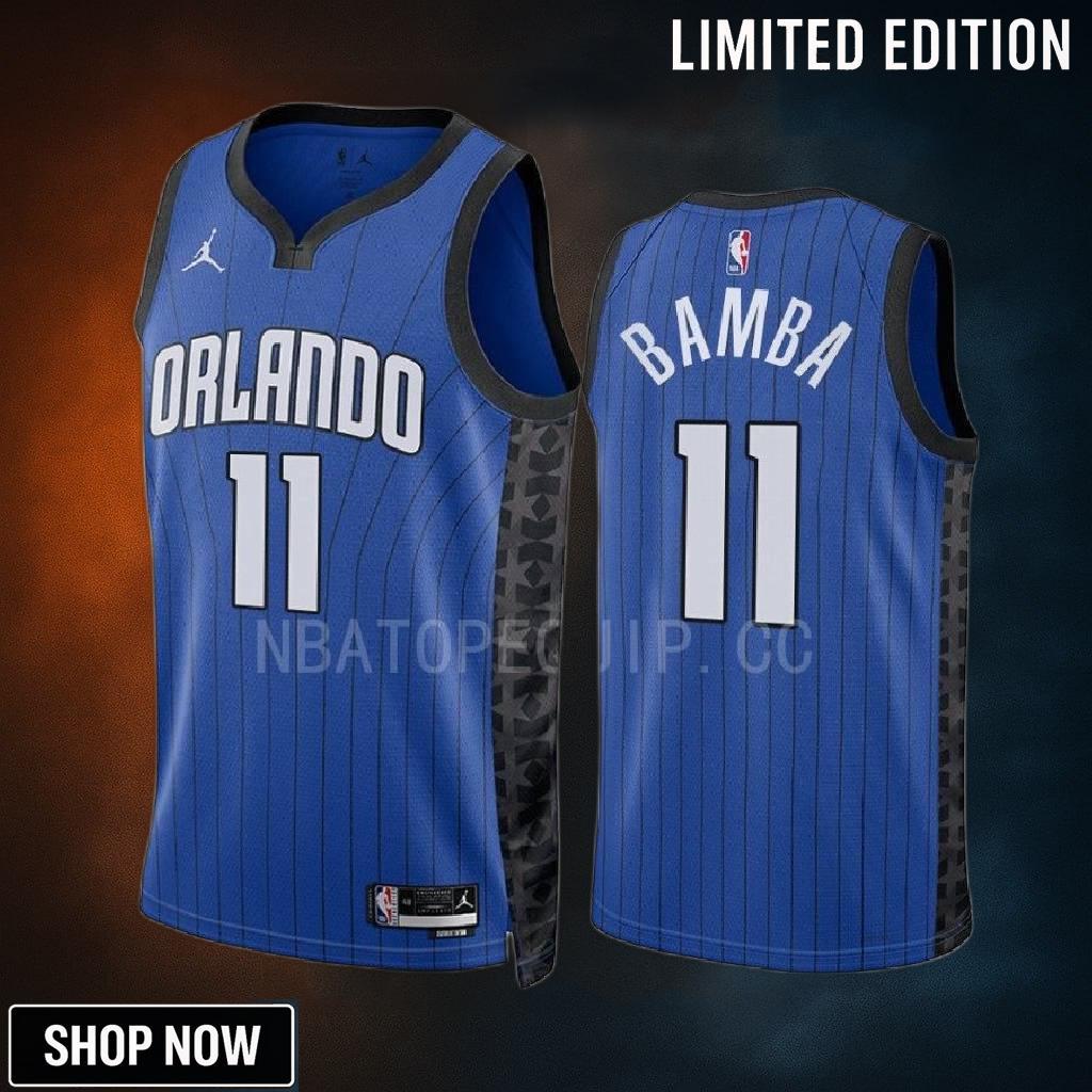 Mo Bamba 11 -23 Orlando Magic Blue Statement Edition Jersey Swingman