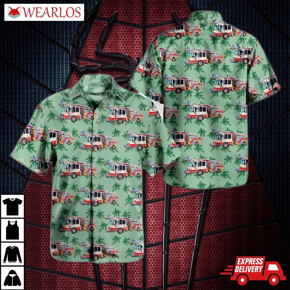 Monroeville Volunteer Fire Department Company 1 Hawaiian Shirt
