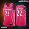 Monte Morris 22 -23 Washington Wizards Pink Cherry Blossom City Jersey Limited Edition