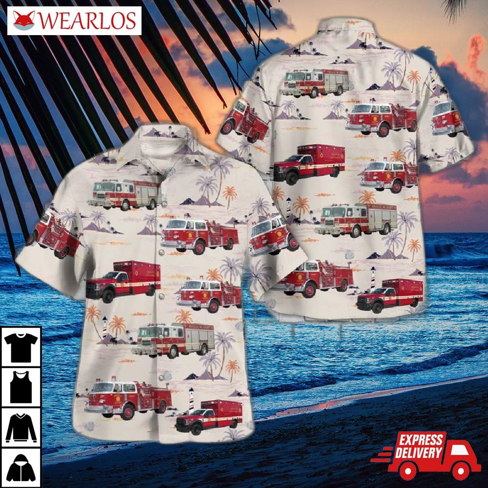 Monticello Union Township White County Indiana Fire Department Hawaiian Shirt