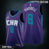 Montrezl Harrell 8 Charlotte Hornets Statement Edition Purple Jersey Trade - Men