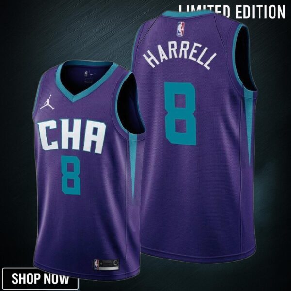 Montrezl Harrell 8 Charlotte Hornets Statement Edition Purple Jersey Trade - Men