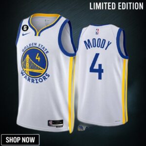 Moses Moody 4 -23 Golden State Warriors White Association Edition Jersey No.6 Patch