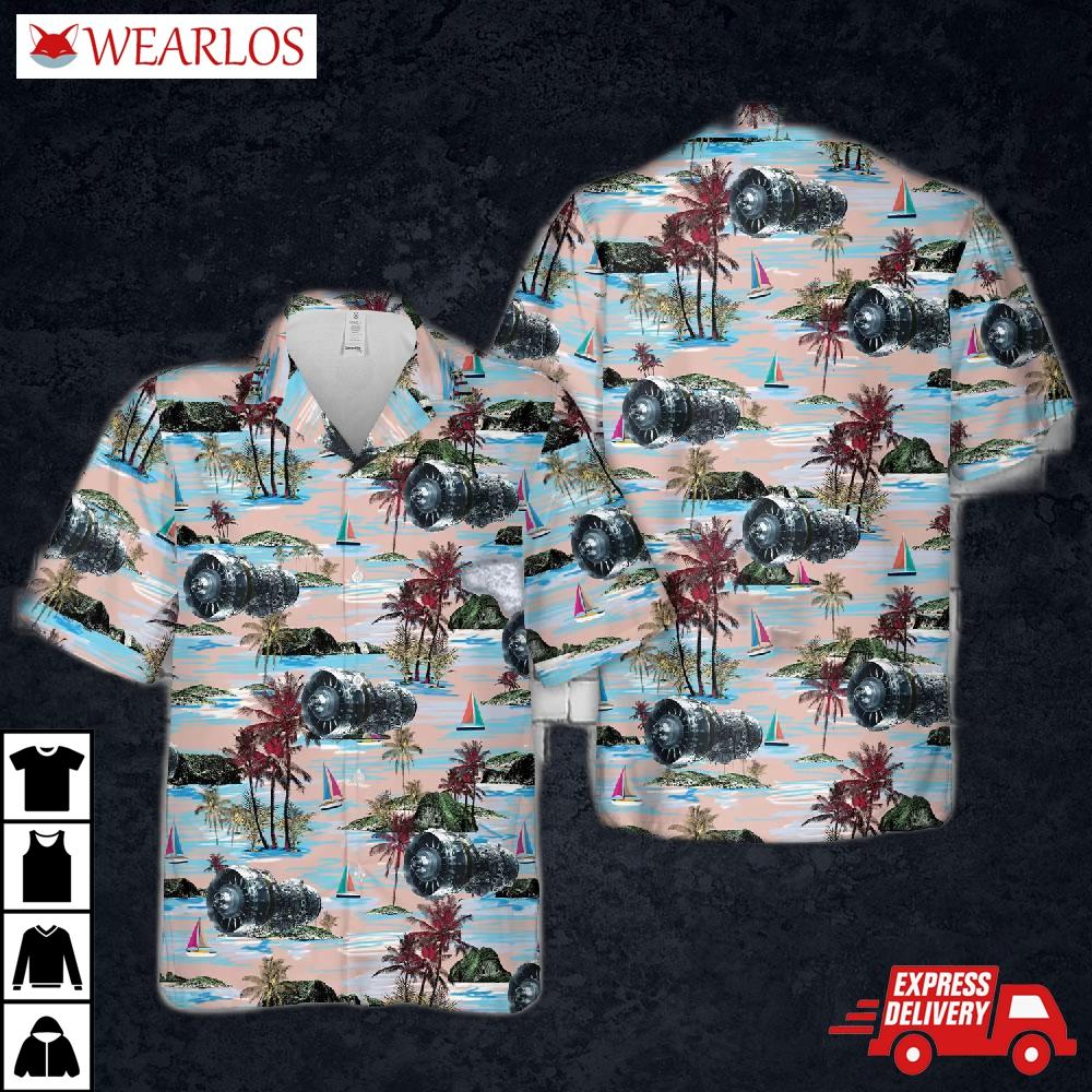 Mt30 Marine Gas Turbine Hawaiian Shirt