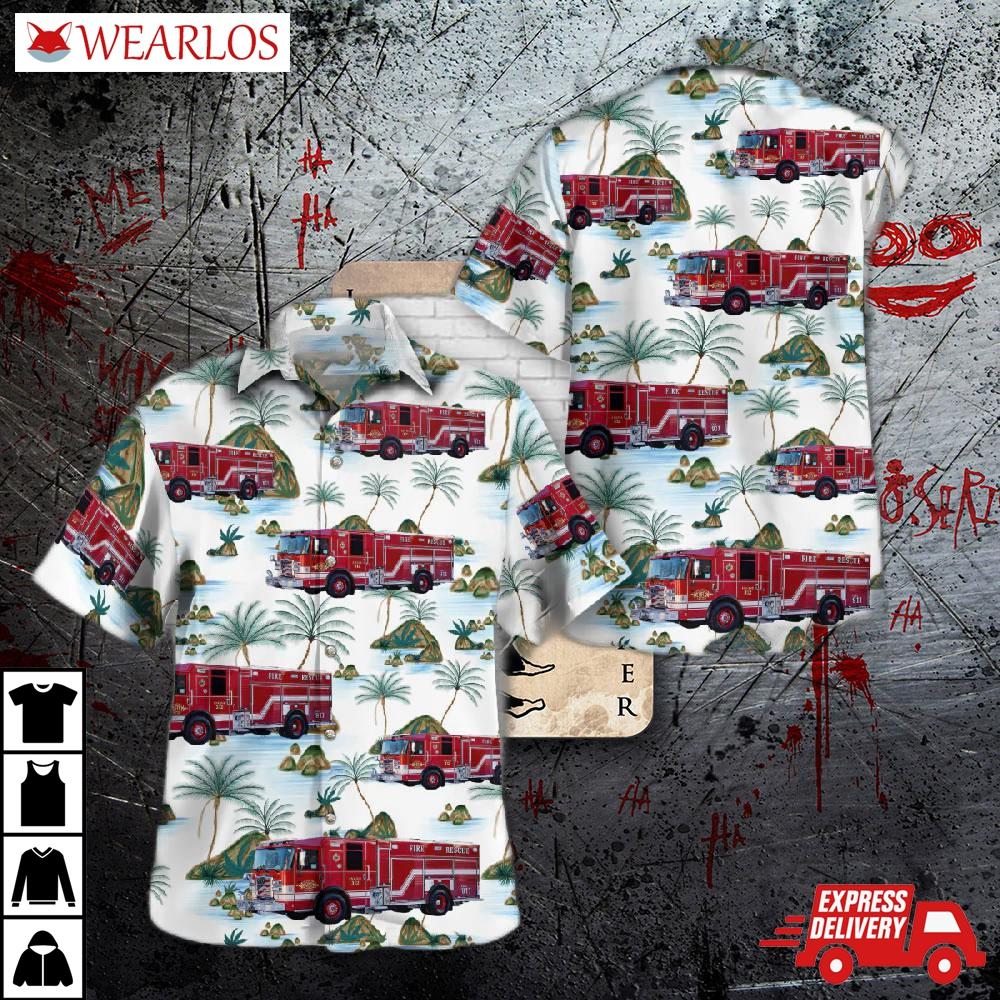 Muscatine, Iowa, Muscatine Fire Department Hawaiian Shirt