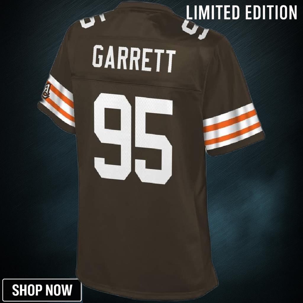 Myles Garrett Cleveland Browns Nfl Pro Line Womens Historic Logo Player Jersey - Brown