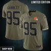 Myles Garrett Cleveland Browns Salute To Service Limited Jersey - Olive