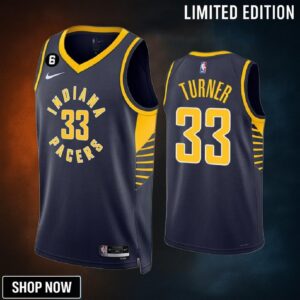 Myles Turner 33 Indiana Pacers Navy Icon Edition -23 Jersey Swingman