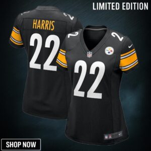 Najee Harris Pittsburgh Steelers Womens Team Game Jersey - Black Nfl