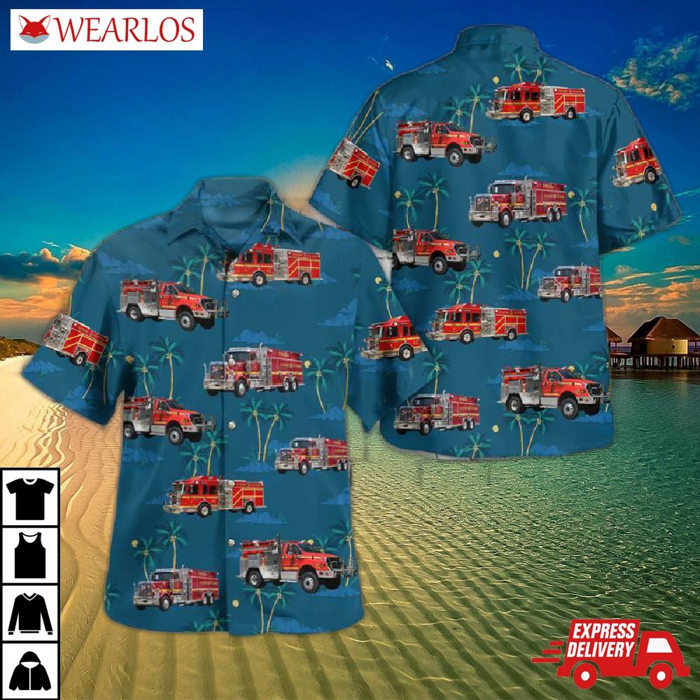 Nanjemoy Charles County Maryland Volunteer Fire Department Hawaiian Shirt