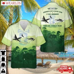 National Airborne Day, 173rd Brigade Combat Team C-17 Aircraft Drops Equipment Hawaiian Shirt