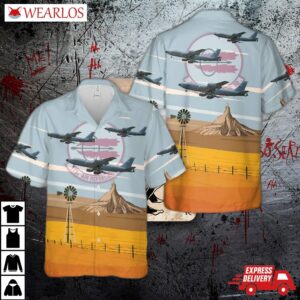 Nebraska Air National Guard 173D Refueling Squadron Boeing Kc-135 Stratotanker Hawaiian Shirt