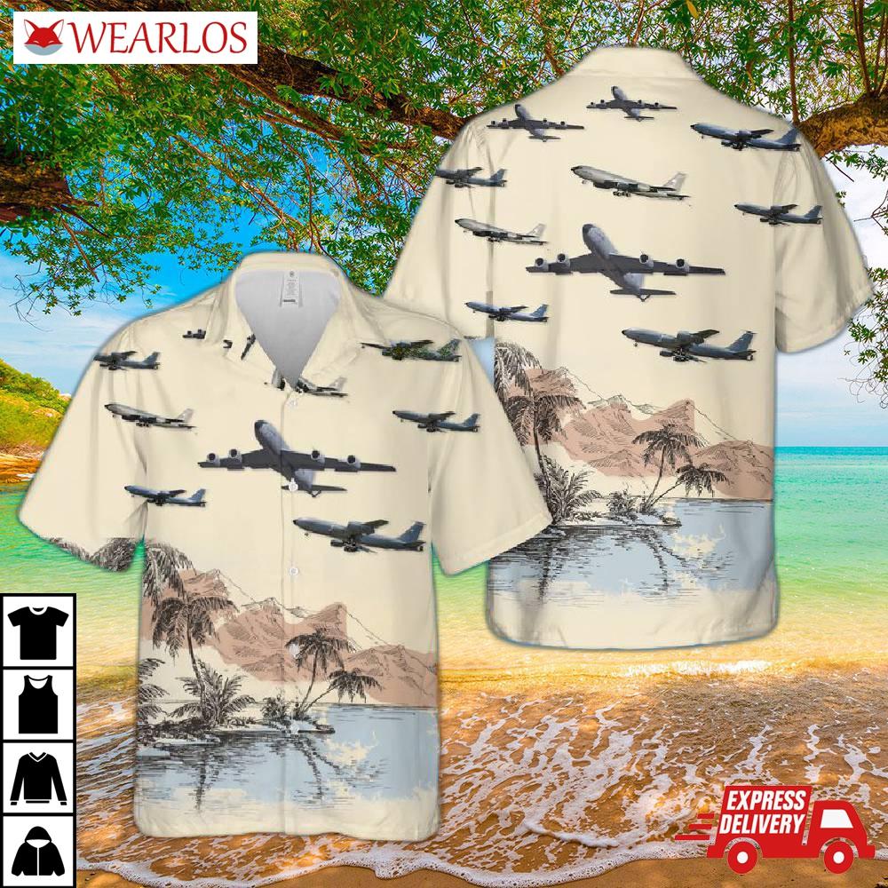 Nebraska Air National Guard Boeing Kc-135r Stratotanker 59-1495 Hawaiian Shirt