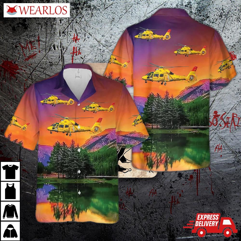 Netherlands Coast Guard Aérospatiale Sa 365n3 Dauphin 2 Hawaiian Shirt